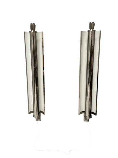 Art Deco Extra Large Pair of Wall Lights or Sconces France, 1930s